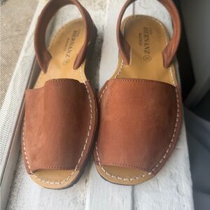 Casa Hernanz Madrid Leather Avarca Sandals Made in Spain EU 36